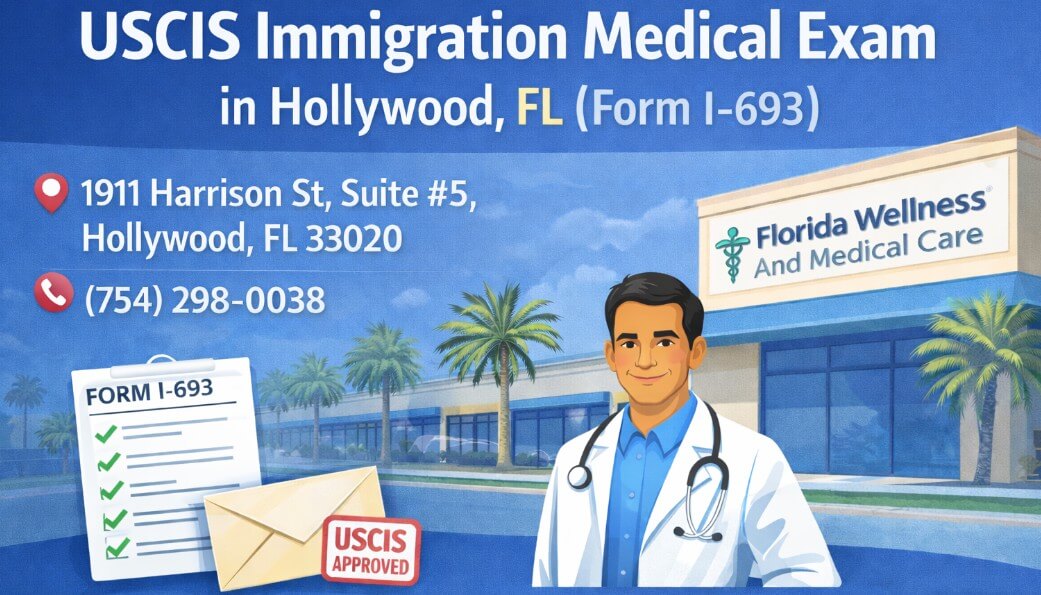 Affordable USCIS Immigration Medical Exam in Hollywood, FL (Form I-693)